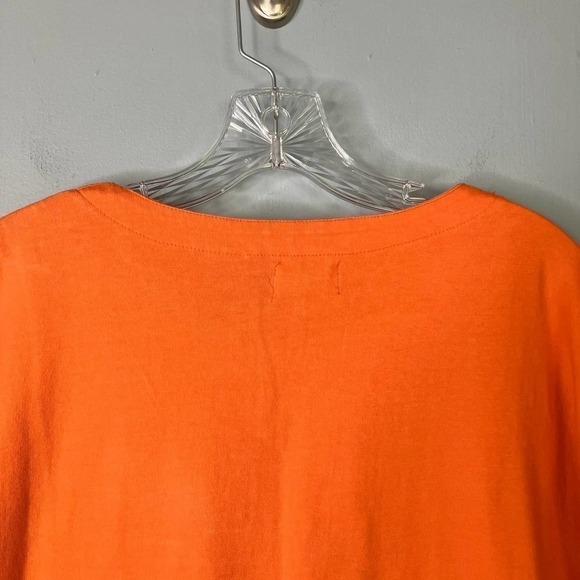 BASIC Editions Vintage 90s Halloween Witch Broom Cat Orange Long Sleeve Tee Sz M - Picture 13 of 16